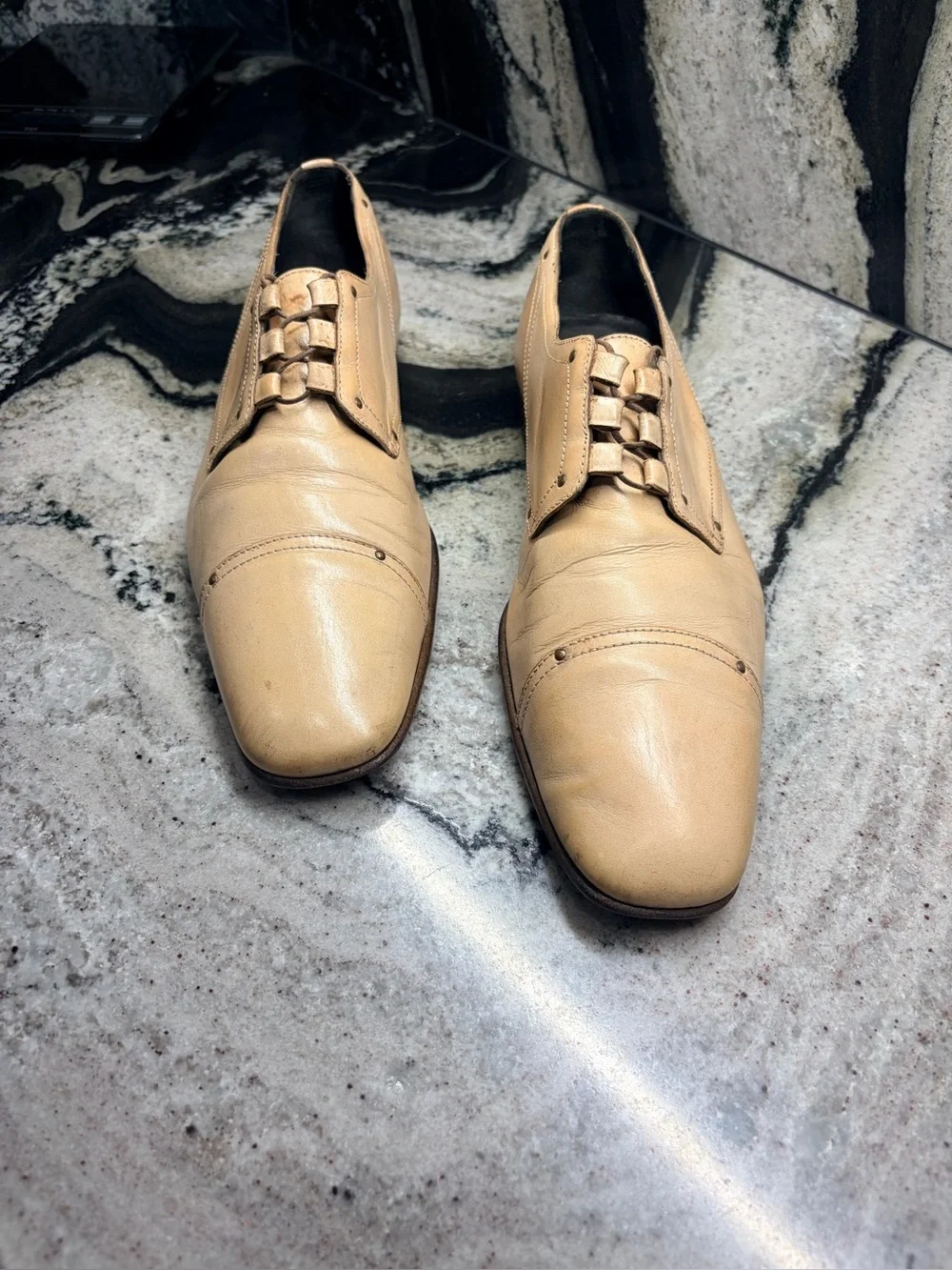 a.testoni Bologna Leather Dress Shoes Men’s 6.5 UK / 7.5 US Made Italy
